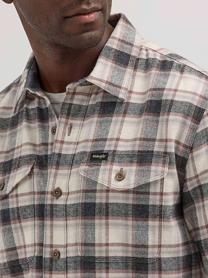 Men's Brushed Flannel Plaid Shirt