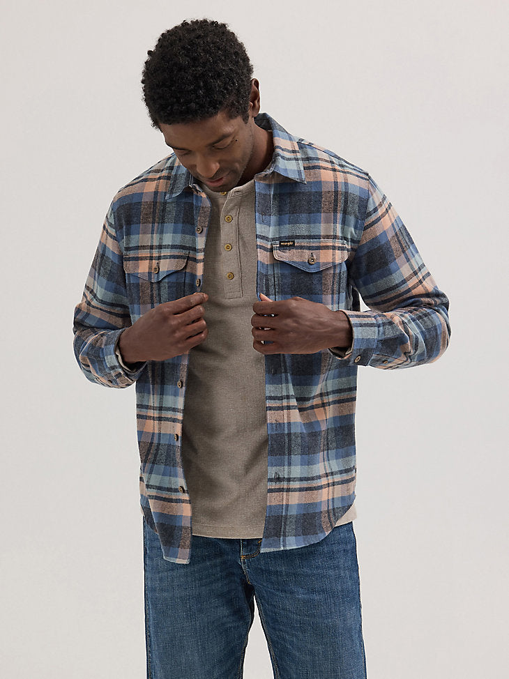 Men's Brushed Flannel Plaid Shirt