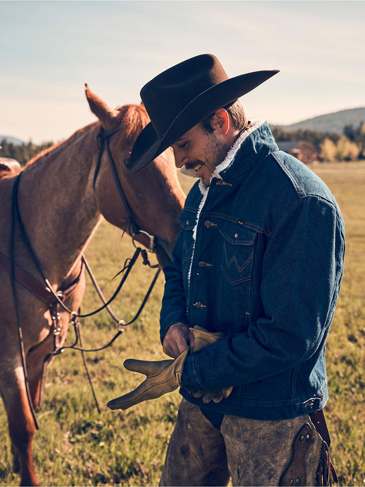 Western Sherpa Lined Denim Jacket