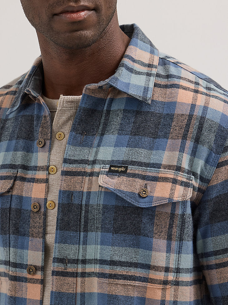 Men's Brushed Flannel Plaid Shirt