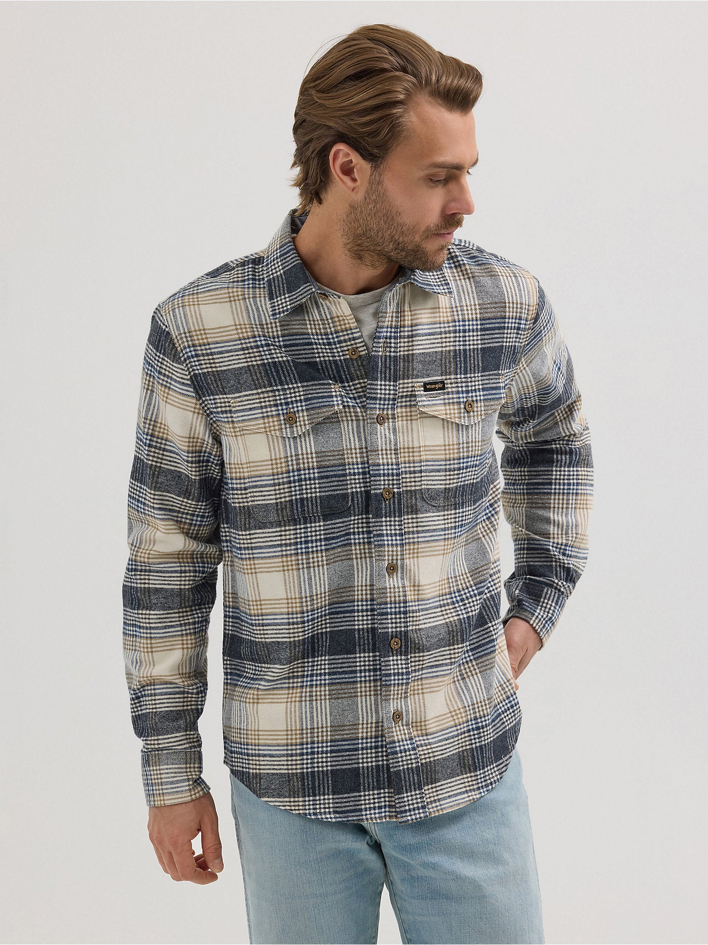 Men's Brushed Flannel Plaid Shirt