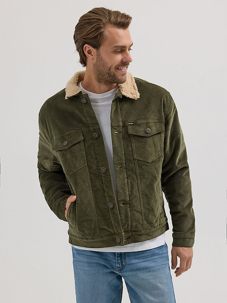 Men's Sherpa Lined Corduroy Trucker Jacket