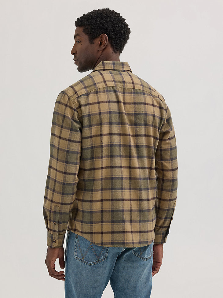 Men's Brushed Flannel Plaid Shirt