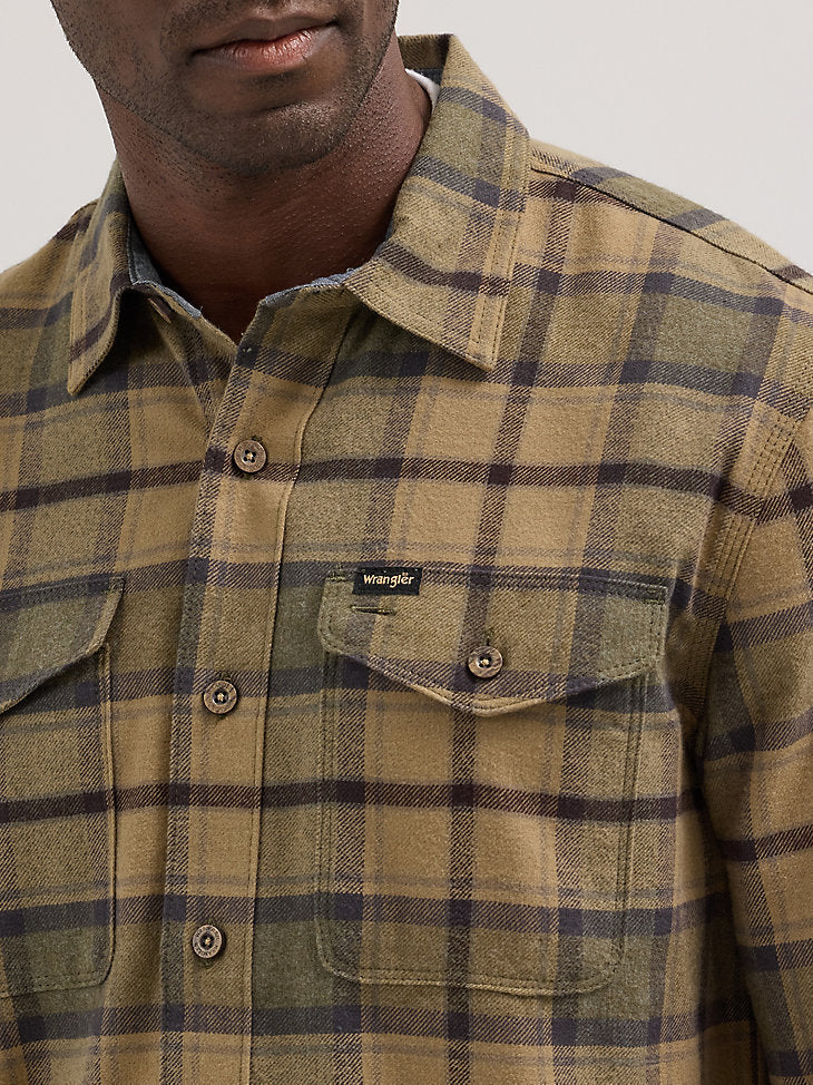 Men's Brushed Flannel Plaid Shirt