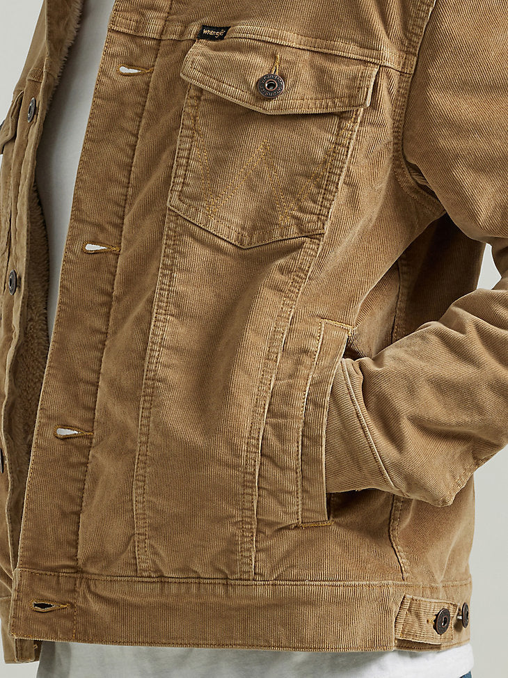 Men's Sherpa Lined Corduroy Trucker Jacket