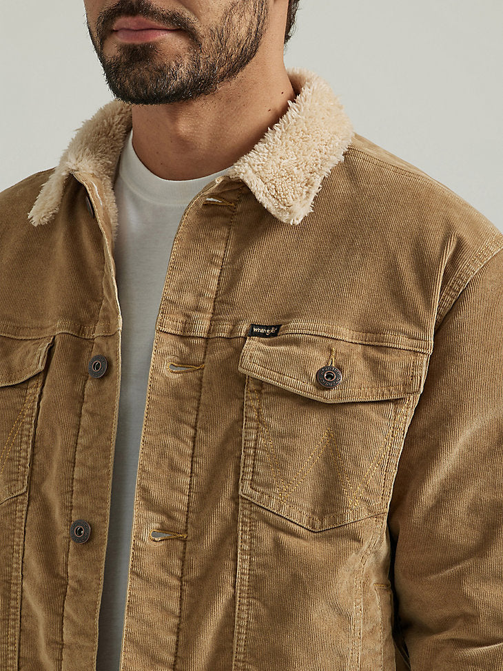 Men's Sherpa Lined Corduroy Trucker Jacket