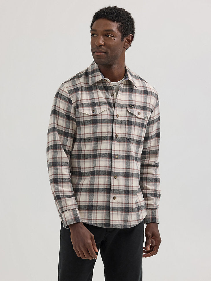 Men's Brushed Flannel Plaid Shirt